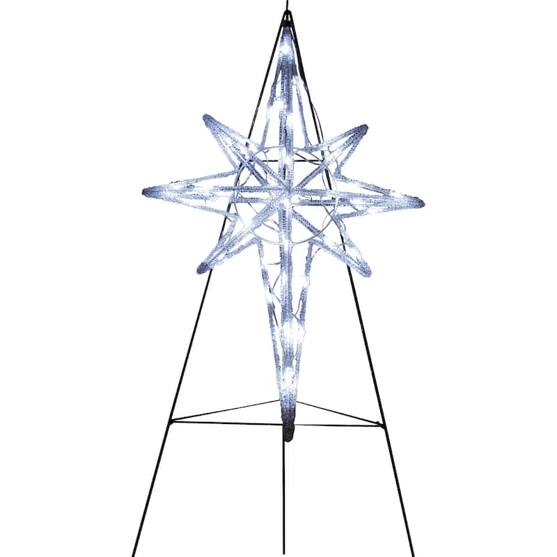 Christmas 3 ft. Polaris Star 40 LED White Lights Battery operated