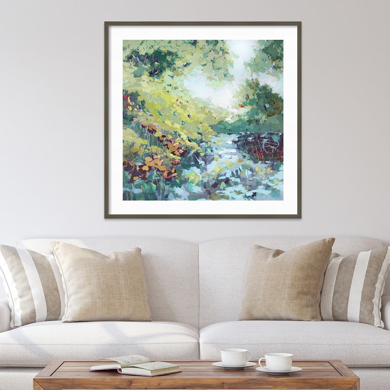 Sanctuary by Sue Riger Wood Framed Wall Art Print - Svelte Clay Grey ...