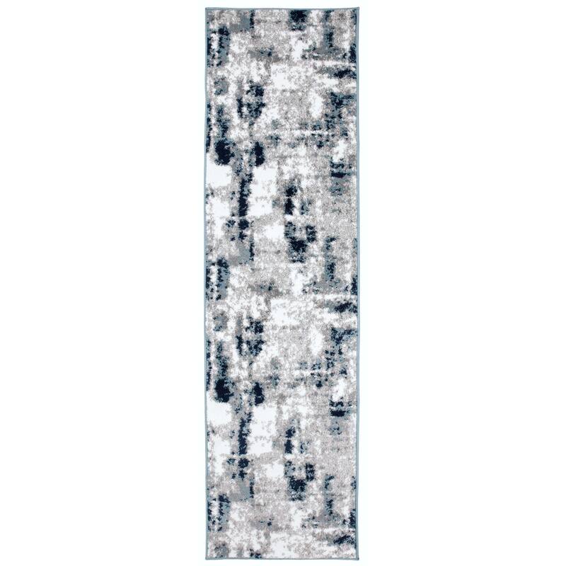 World Rug Gallery Contemporary Abstract Distressed Area Rug