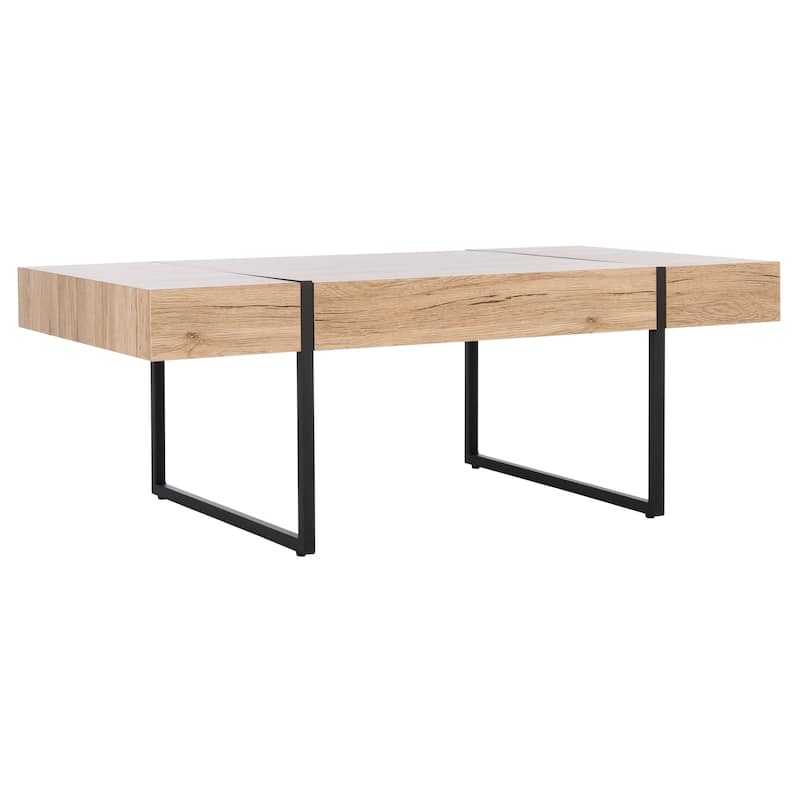 SAFAVIEH Tristan Modern Rustic Rectangular Coffee Table - 43.3" W x 23.6" L x 15.7" H - 43.3" W x 23.6" L x 15.7" H