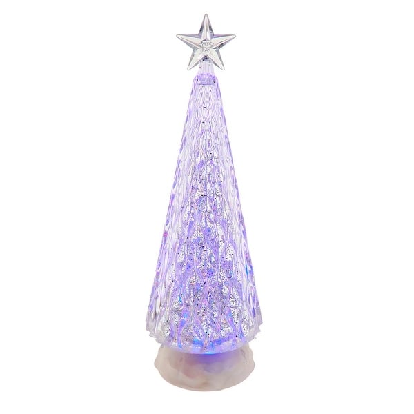 slide 2 of 5, Kurt Adler 13.6-Inch Battery Operated RGB Color Changing Christmas Tree with Water