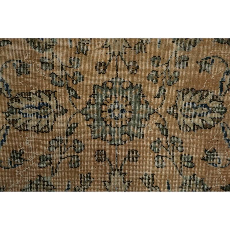 Hand Knotted Oriental 100% Wool Carpet Transitional Floral Oranges & Rust Anatolian Area Rug - 7' 2'' X 3' 8''