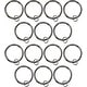 preview thumbnail 25 of 30, Set of 14 Solid Metal Window Drapery Curtain Panel Ring with Eyelet, 1.5" Inner Diameter, Fits Up to 1.25" Rod Brushed Steel - Stainless Steel Finish