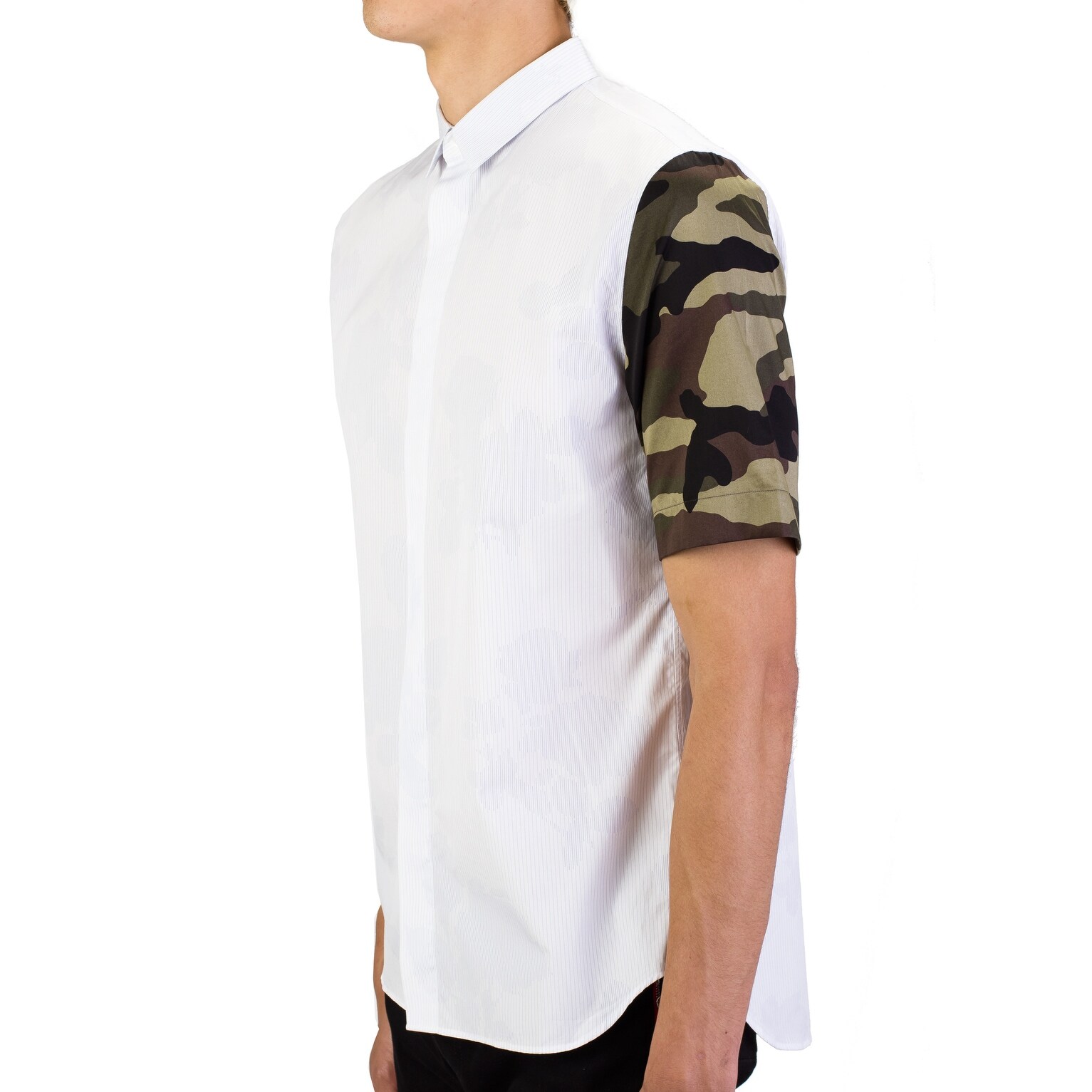 white camo dress shirt