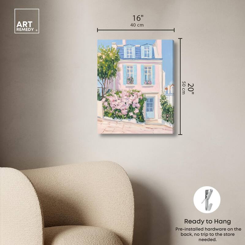 Rosy Residence Canvas by Art Remedy, Gallery Wrapped