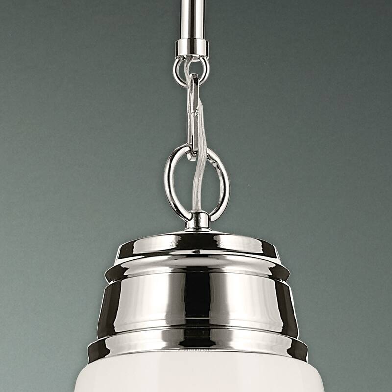 Kichler Lighting Marsailli 19" 1-Light Medium Pendant with Opal Glass in Brushed Nickel - 11.5