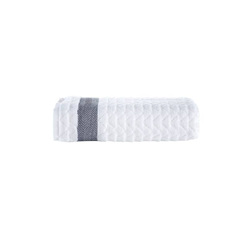 Brooks Brothers Herringbone Bath Towel - White