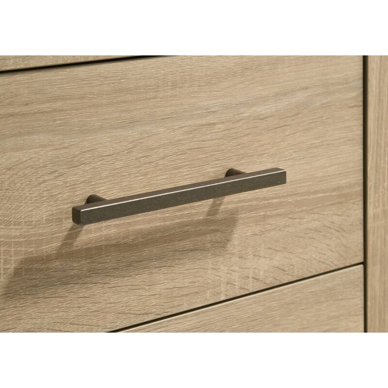 Arielle 6-drawer Bedroom Dresser with Mirror Light Oak