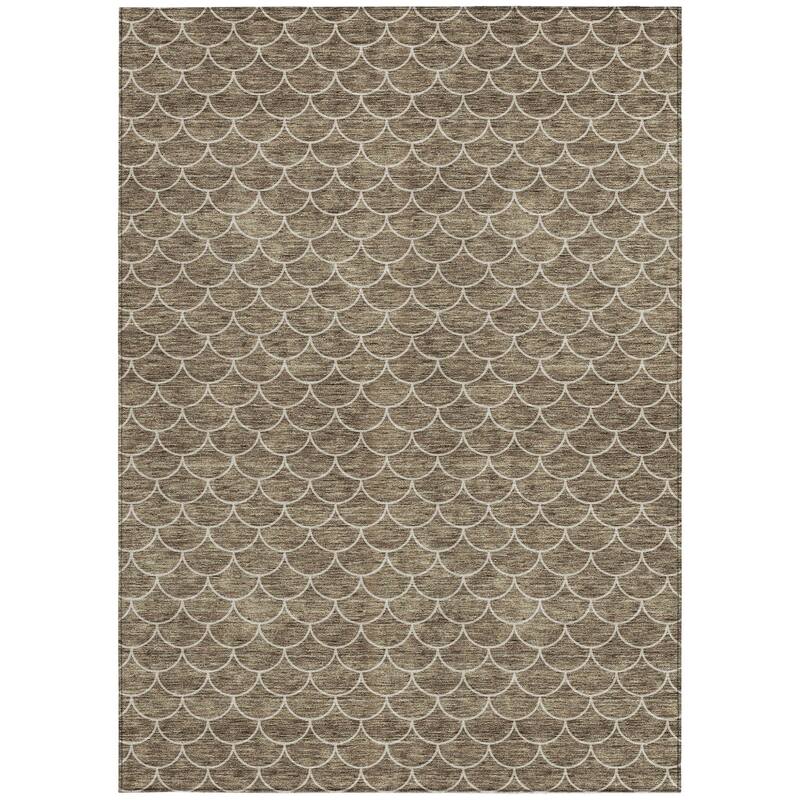 HomeRoots Geometric Transitional Rectangle Outdoor Rug