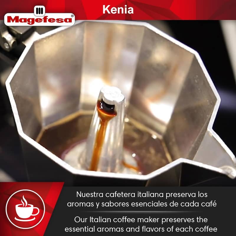 Magefesa Kenia Aluminum Stovetop Espresso Maker