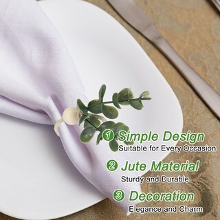 4 Anelli Portatovagliolo In Vetro E Acciaio Con Corallo Blu - Eleganti Portatovaglioli Decorativi Per Matrimoni, Cene Di Natale E Festività, Regalo Per La Casa