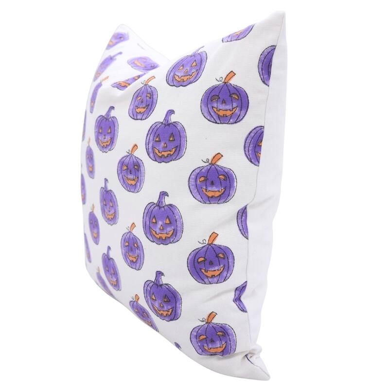 Fabdivine Handmade Block Print Cotton Green Pillow Cover, Pumpkin