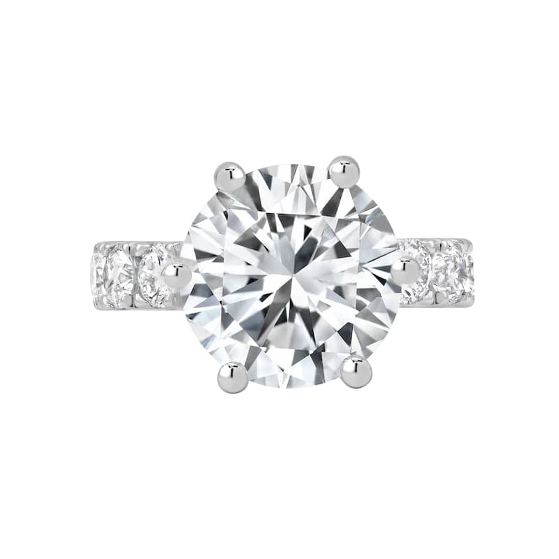 Auriya 14k Gold 7ctw Round Lab Grown 6-Prong Diamond Engagement Ring (E-F VS)
