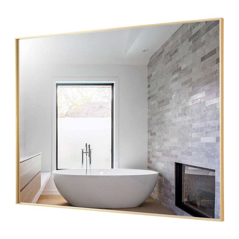 Rectangle Aluminum Framed Wall Mirror Bathroom Vanity Mirror