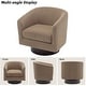 preview thumbnail 110 of 186, Modern Upholstered Barrel Chair Swivel Accent Chair for Living Room