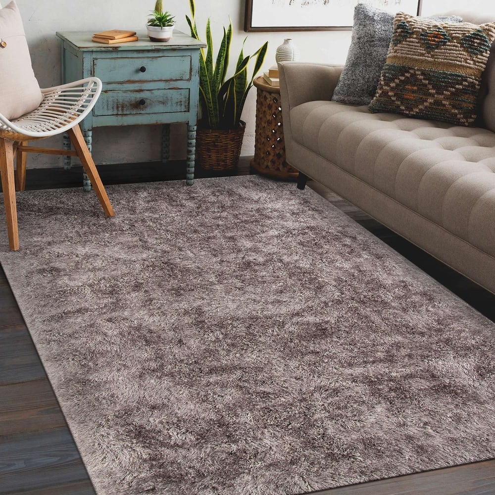 Mila Jade Microfiber Extra Thick 3" Plush Shag Rug