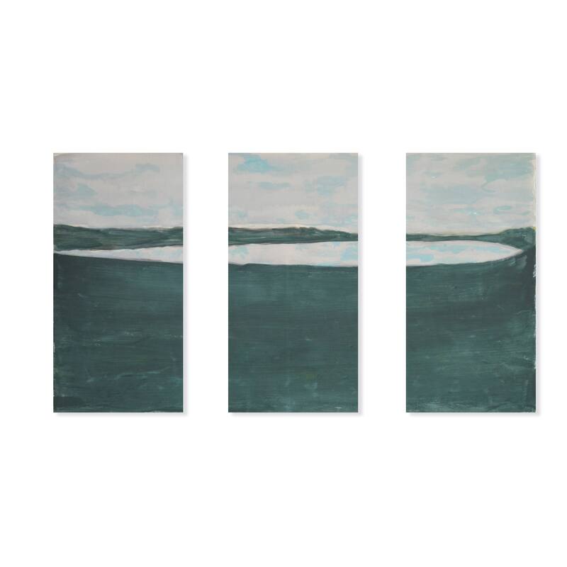 "Mystic Abyss" Set of Three Framed Textured Wall Art - Multi-Color