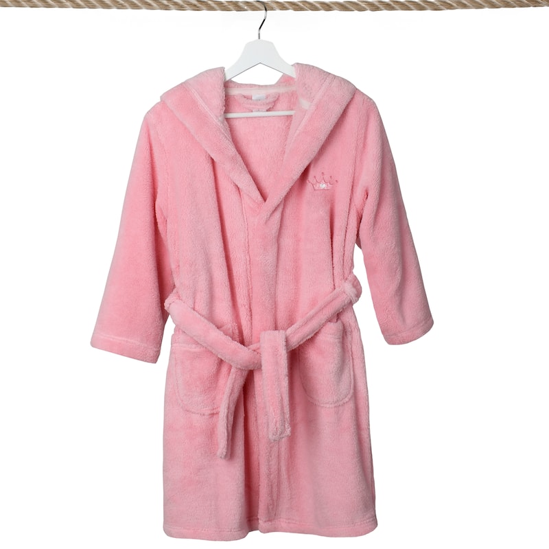 Sweet Kids 100% Polyester SUPER PLUSH Double Brushed Hooded Bathrobe - CROWN
