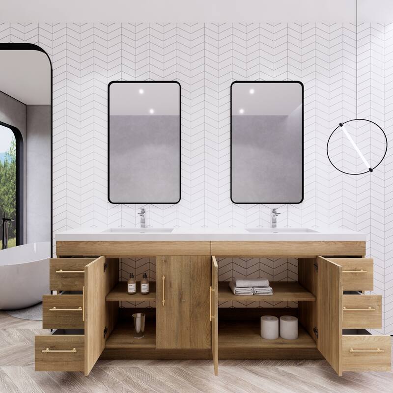 Eliza 84'' Freestanding Vanity with Double Sink
