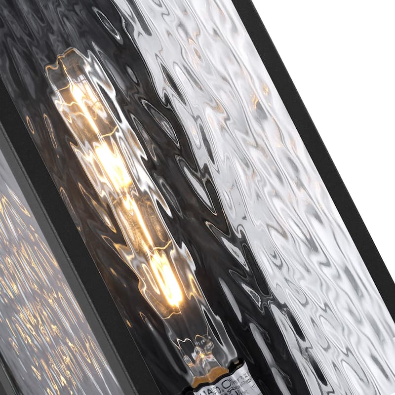 LED Outdoor Wall Lantern 1-Light 22-in H Matte Black Fixture - 22 inch