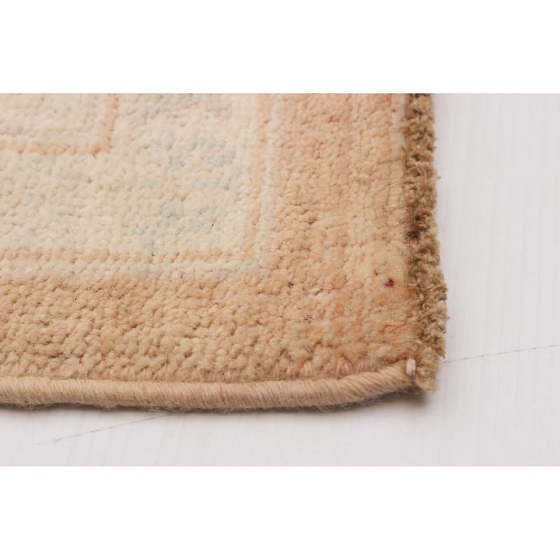 ECARPETGALLERY Hand-knotted Peshawar Oushak Brown Wool Rug - 6'7 x 9'7