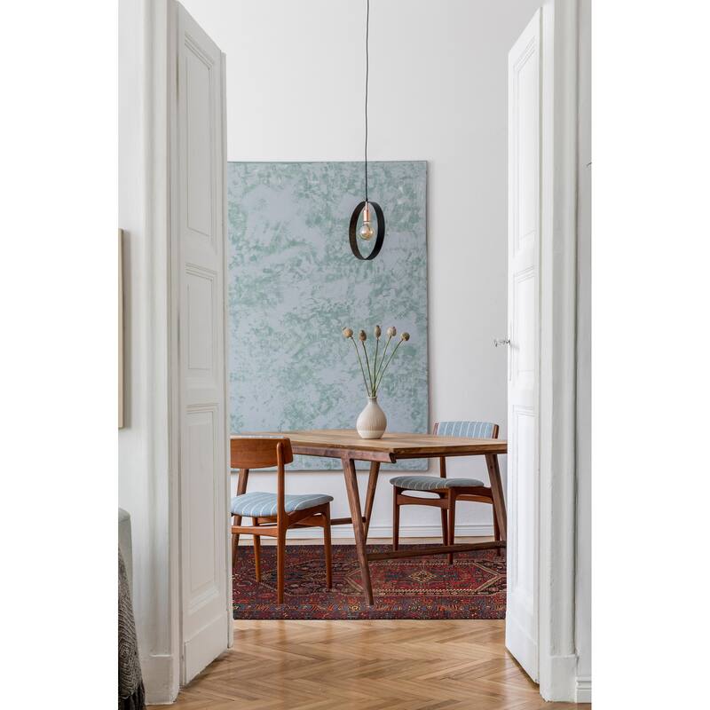 ECARPETGALLERY Hand-knotted Anatolian Vintage Black, Red Wool Rug - 5'2 x 9'9