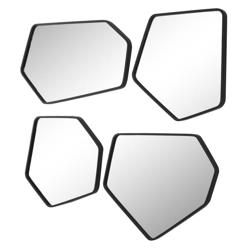 Uttermost Linneah Black Mirrors (Set of 4) - 12.125"W x 20.25"H x 1"D