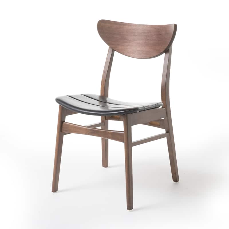 Anise Faux Leather and Rubberwood Dining Chair (Set of 2) by Christopher Knight Home