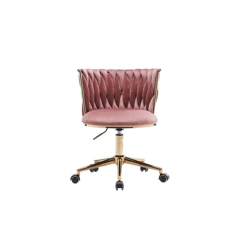 Modern/Luxury Upholstered Adjustable Swivel Office Chair with Wheels