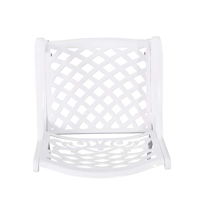 Phoenix Traditional Outdoor 4 Seater Round Cast Aluminum Dining Set by Christopher Knight Home