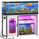 preview thumbnail 8 of 18, 55-75 Gallon Fish Tank Stand with Charging Station and LED Light, Reversible Aquarium Stand with Cabinet