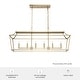 preview thumbnail 5 of 17, Hunter Laurel Ridge 6-Light Linear Chandelier - Kitchen Island, Dining Room - Modern Farmhouse, Candle, Industrial, Transitional