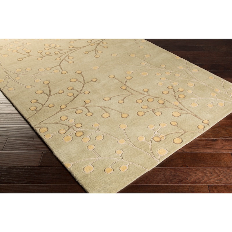 Sakura Handmade Transitional Floral Wool Area Rug