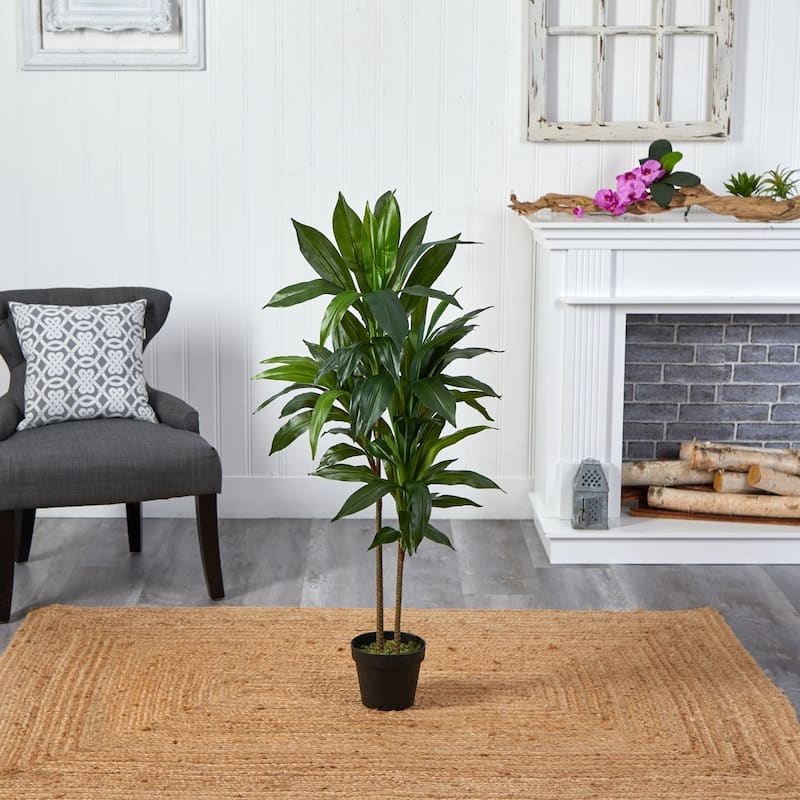 43" Dracaena Silk Plant Real Touch Artificial Tree Home Office Decor Easy Care Faux Plant - 3.58ft.