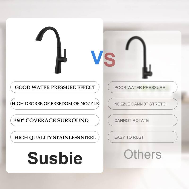 Stainless steel pull-out kitchen faucet