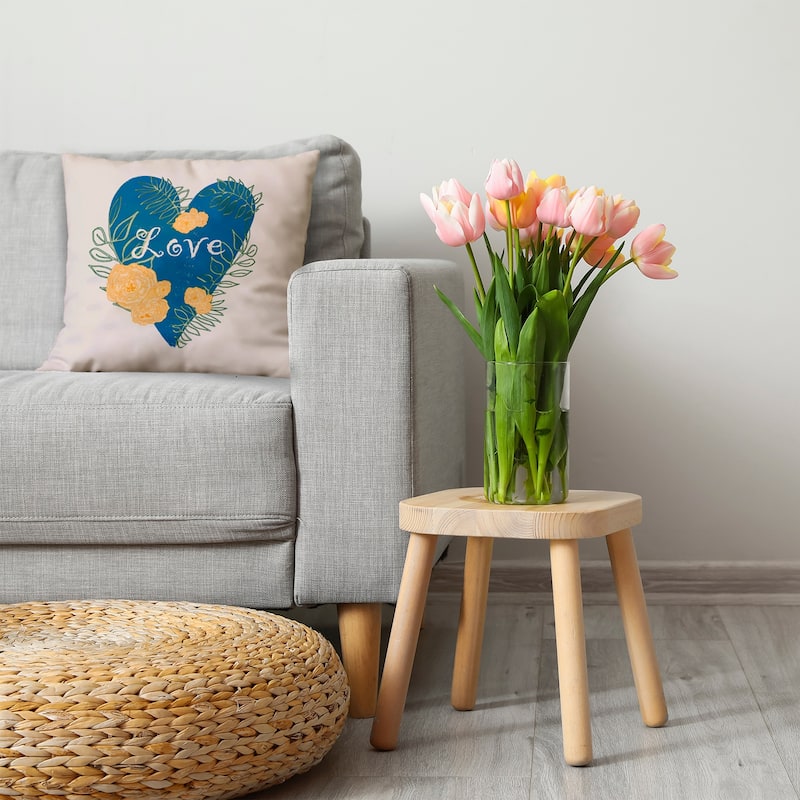 Love And Roses Valentines Day Decorative Throw Pillow