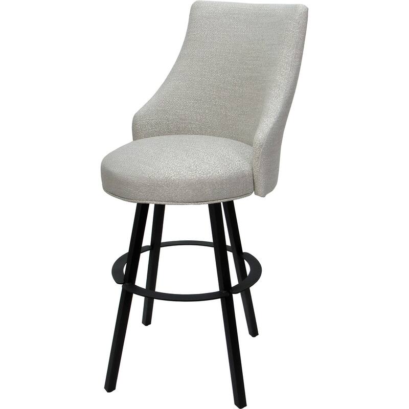 Swivel Metal Counter Bar or Extra Tall Stool - Melisima Plus WB - Bar Stool - Williams Stone - Black - Counter Height
