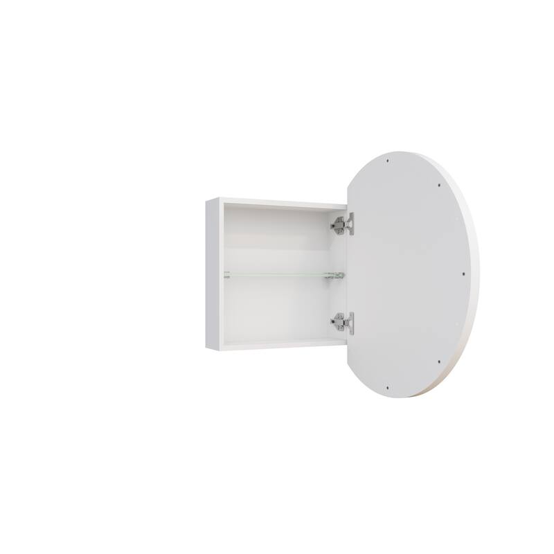 One Door Steel Frame Round Shape Medicine Cabinet