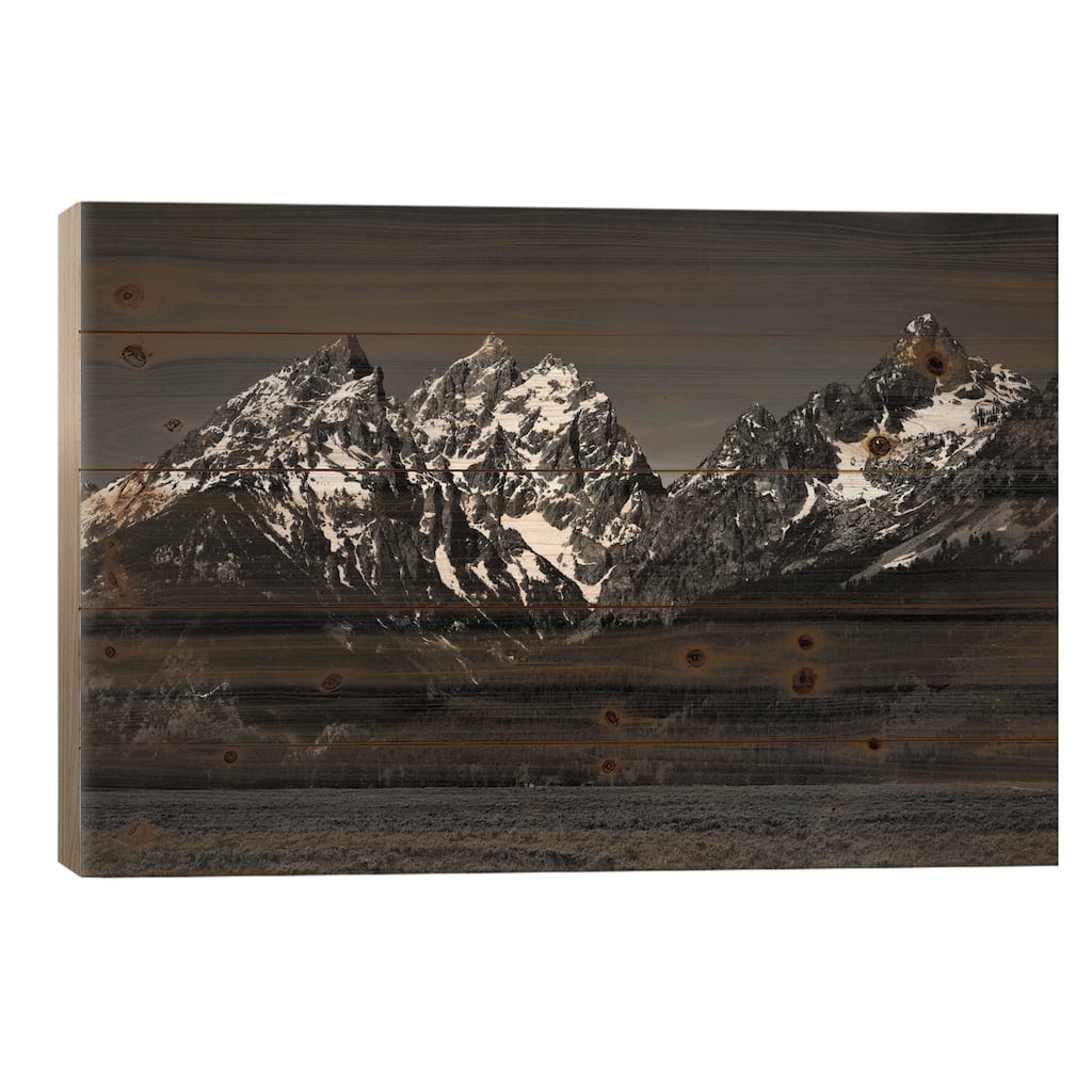 Grand Teton XI Print On Wood by Ansel Adams - Multi-Color