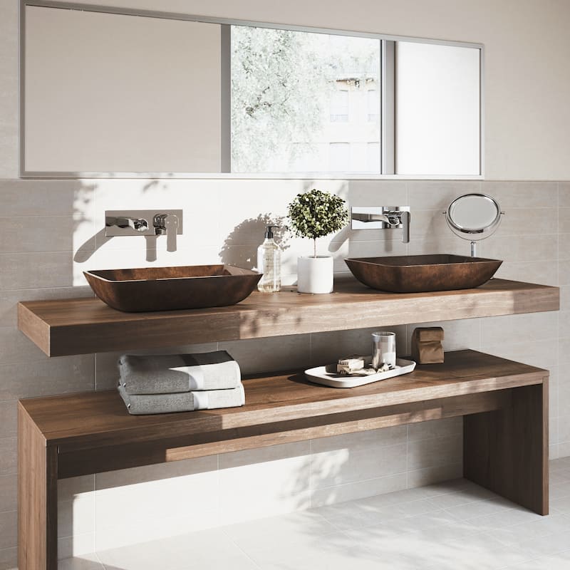 VIGO Cornelius 3" H Single Handle Wall Mount Bathroom Faucet