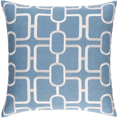 Decorative Stains Denim 20-inch Throw Pillow Cover