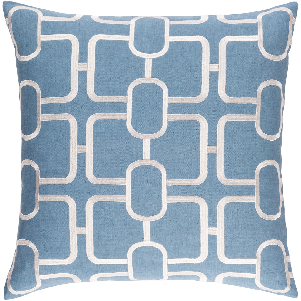 Decorative Stains Denim 20-inch Throw Pillow Cover