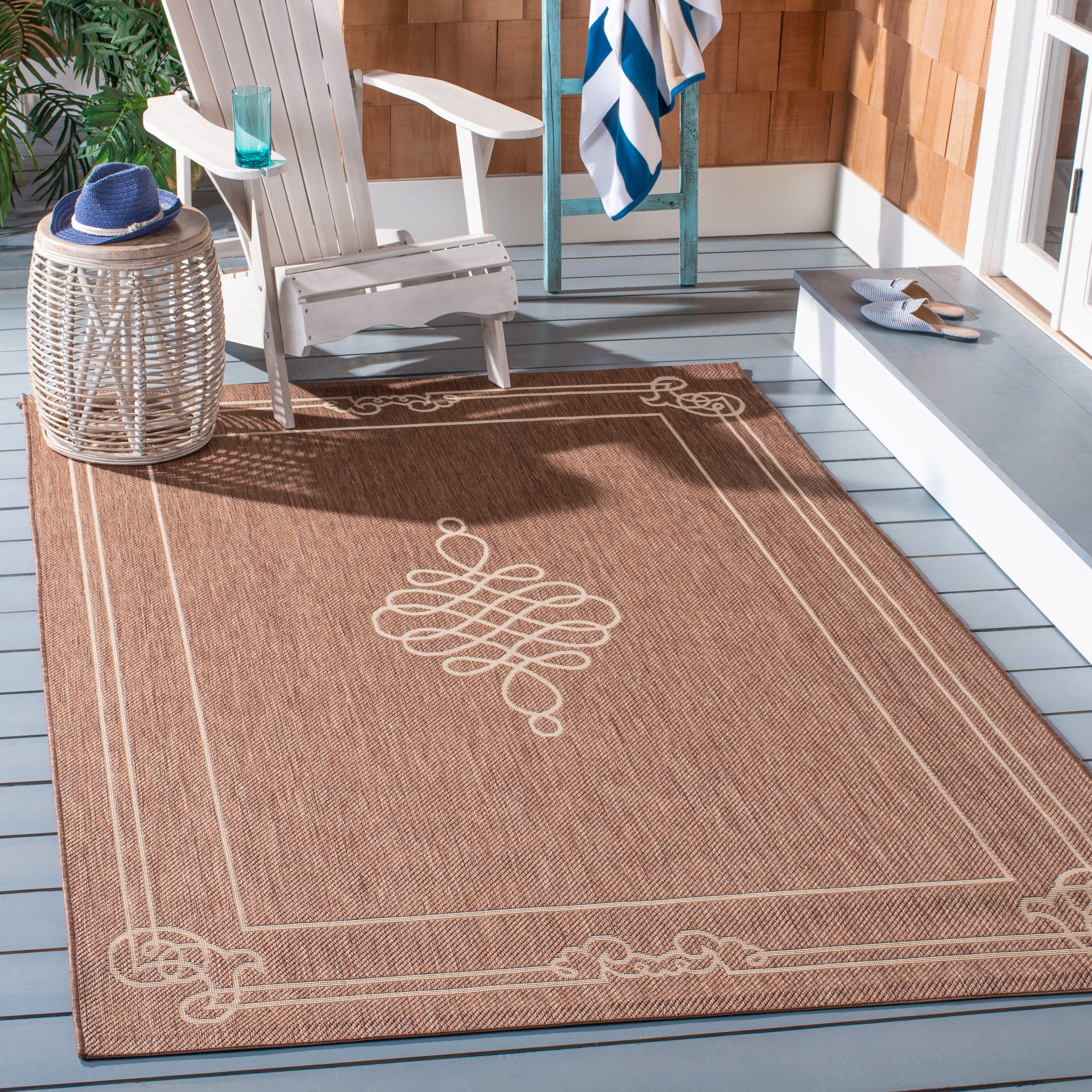 SAFAVIEH Courtyard Noretta Indoor/ Outdoor Waterproof Patio Backyard Rug -  Bed Bath & Beyond - 27793206