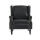 preview thumbnail 18 of 21, 2 Set Modern Vegan Leather Wing Back Armchair