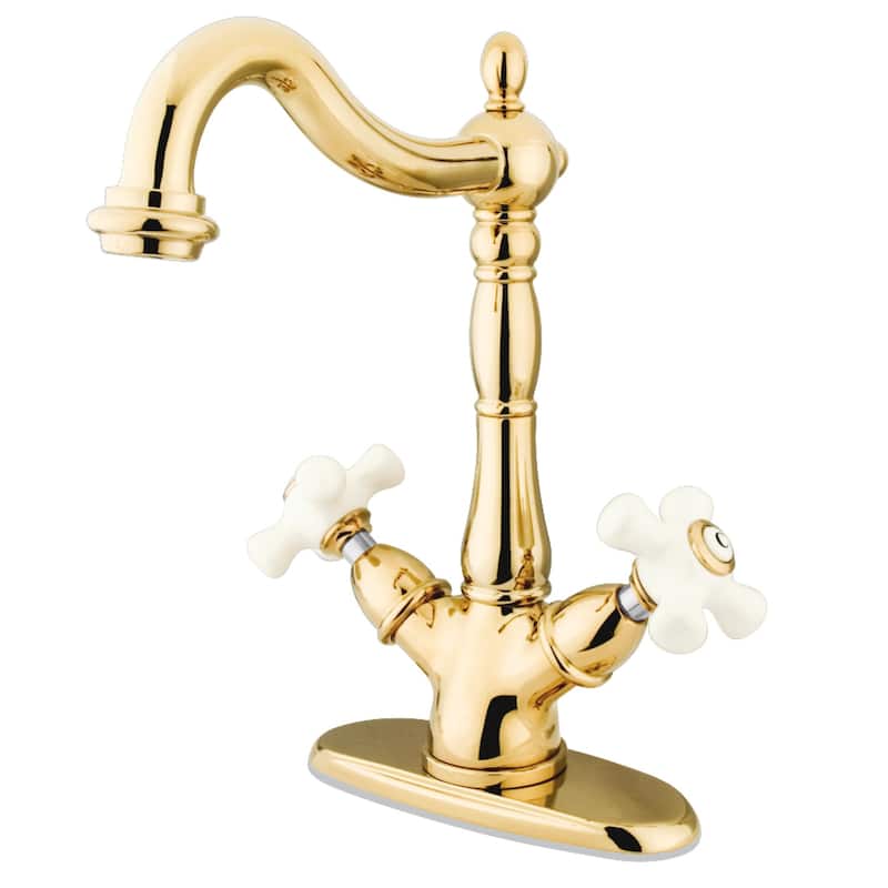 Heritage Two-Handle Vessel Sink Faucet - Polished Brass