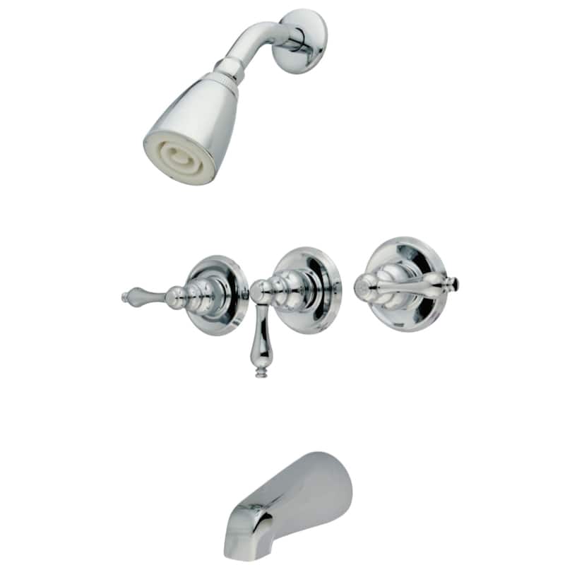 Magellan Three-Handle Tub and Shower Faucet - Polished Chrome