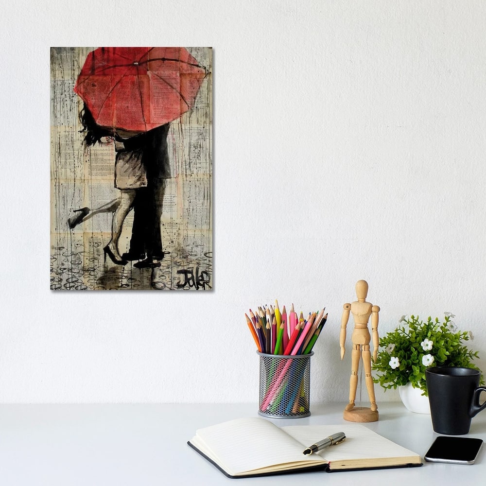 iCanvas "Red Umbrella" by Loui Jover Canvas Print
