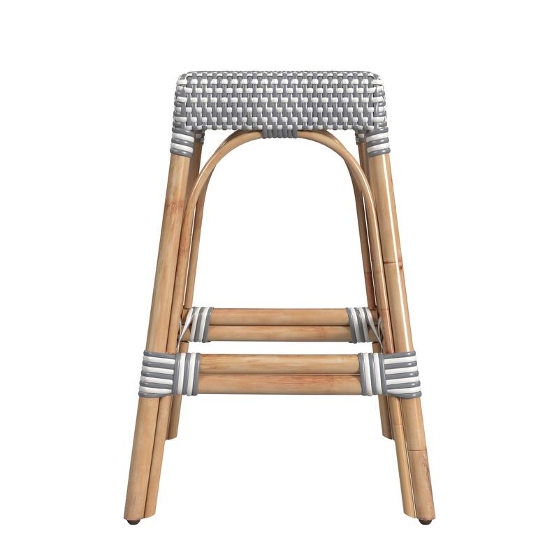 Robias 24.5" Rattan Rectangular Counter Stool