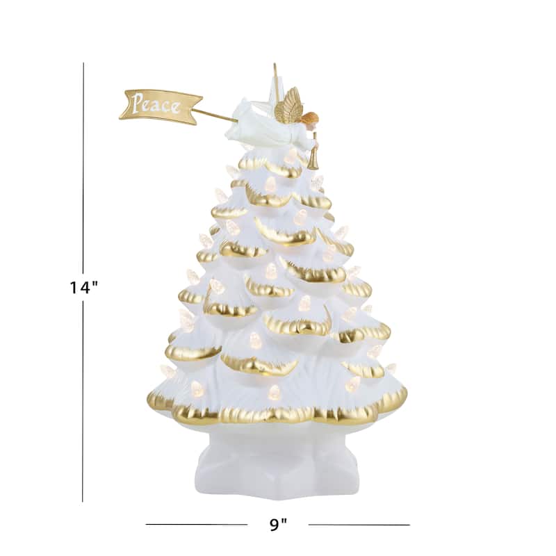 14" Animated Nostalgic Ceramic Tree - Angel