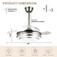 preview thumbnail 17 of 71, Bella Depot 36" Modern Retractable Ceiling Fan with Dimmable Led Light, Remote and APP Control 6-Speed Reversible DC Motor